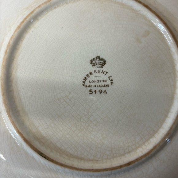 Vintage James Kent Ltd. Yellow Fruit Design Plate - Picture 5 of 6